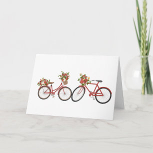 Bicyclettes rouges, Carte Jour Anniversaire