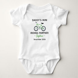 Bicyclist Baby Shower Daddy’s Mini Riding Partner Strampler