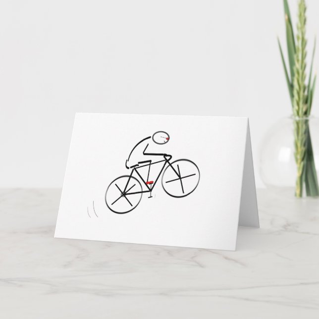 Bicyclist Birthday Karte (Vorderseite)