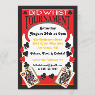 Bid Whist Turnier Party Einladung