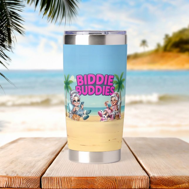 Biddie Buddies Brand Hot 'n' Cold Thermobecher (Strand (gedreht))