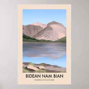 Bidean Nam Bian Munros Von Schottland Reiseplakat Poster