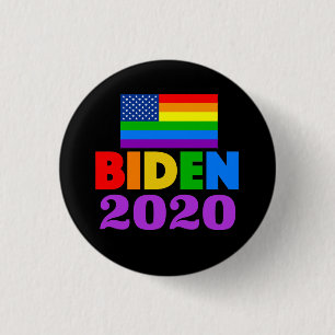 Biden 2020 Rainbow Gay Pride Button
