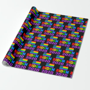 Biden 2020 Rainbow Gay Pride Geschenkpapier