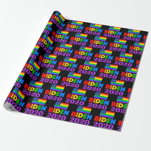 Biden 2020 Rainbow Gay Pride Geschenkpapier (Ungerollt)