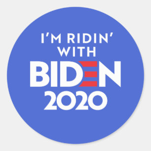 BIDEN 2020 - Ridin mit Biden Runder Aufkleber