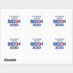 BIDEN 2020 - Sidin' mit Biden Runder Aufkleber