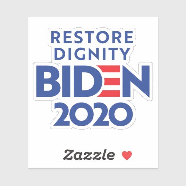 BIDEN 2020 - Würde wiederherstellen Aufkleber (Blatt)