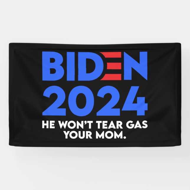 Biden 2024 Er wird deine Mama nicht ertränken Banner (Horizontal)