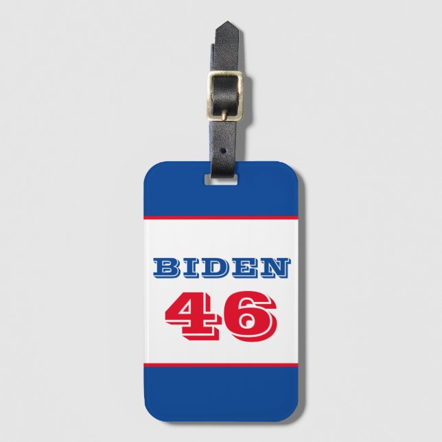 Biden 46 Kollegiatstil Gepäckanhänger (Vorderseite Vertikal)