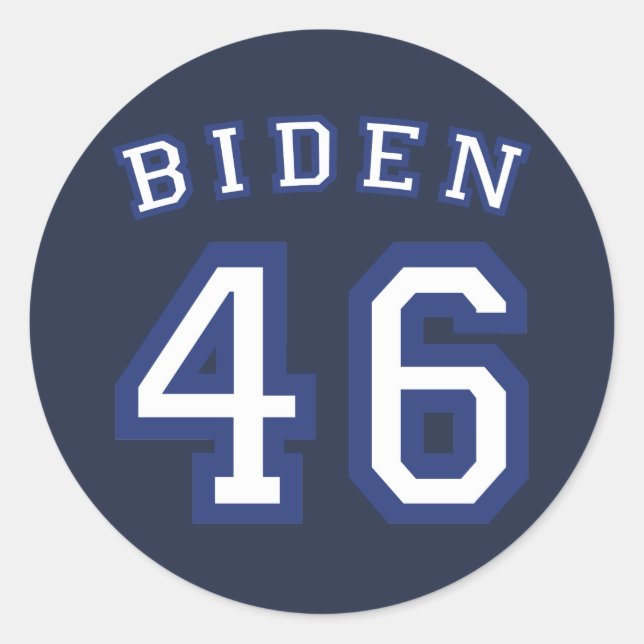 BIDEN 46 RUNDER AUFKLEBER (Vorderseite)