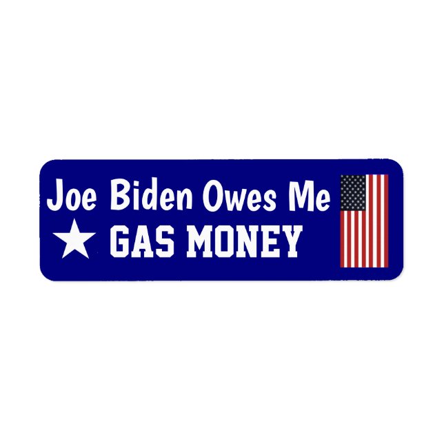 Biden besitzt Gas Money Label (Vorne)