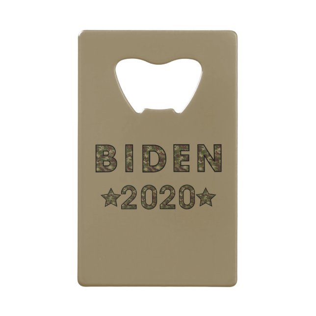 Biden Camouflage Brown Hintergrund Geldbeutel Flaschenöffner (Vorderseite)