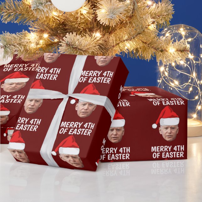 BIDEN CHRISTMAS MERRY 4TH EASTER WRAPPING PAPIER GESCHENKPAPIER (Feiertage)