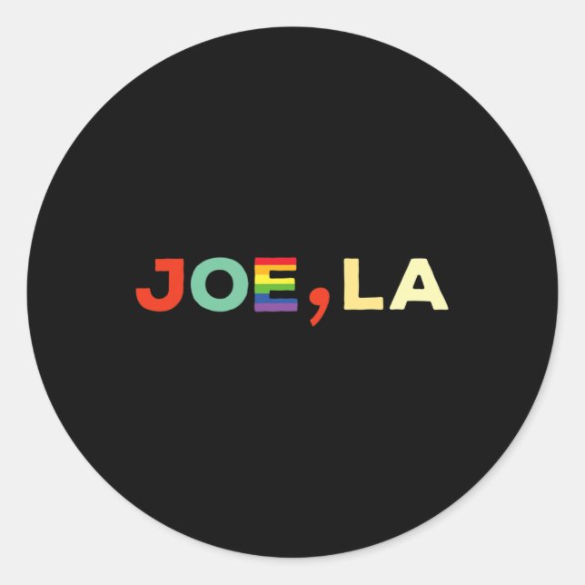 Biden Comma La Kamala Harris Funny Gay Pride Rainb Runder Aufkleber (Vorderseite)