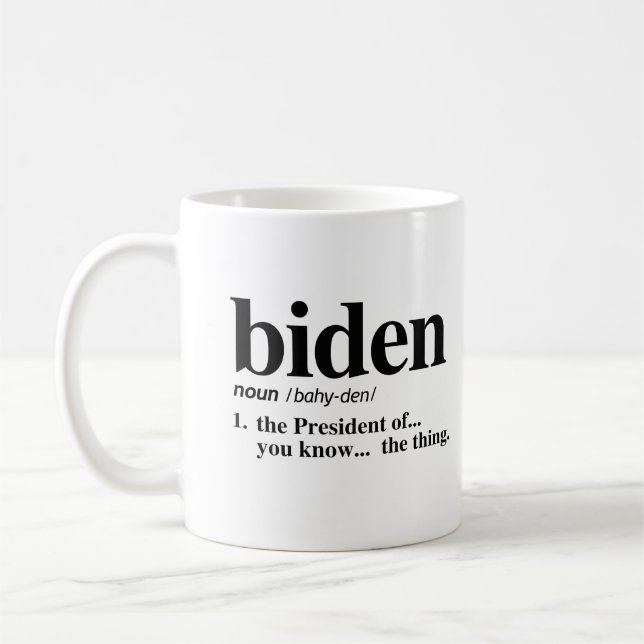 Biden-Definition Kaffeetasse (Links)