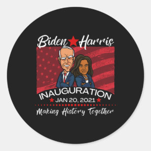Biden Einweihung Kamala Runder Aufkleber