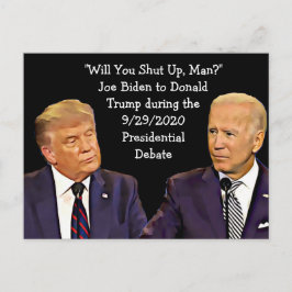 Biden erzählt Trump, schaltet einfach den Mann, Zi Postkarte