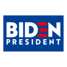 Biden für Präsident Weißer und roter Text Slogan, 