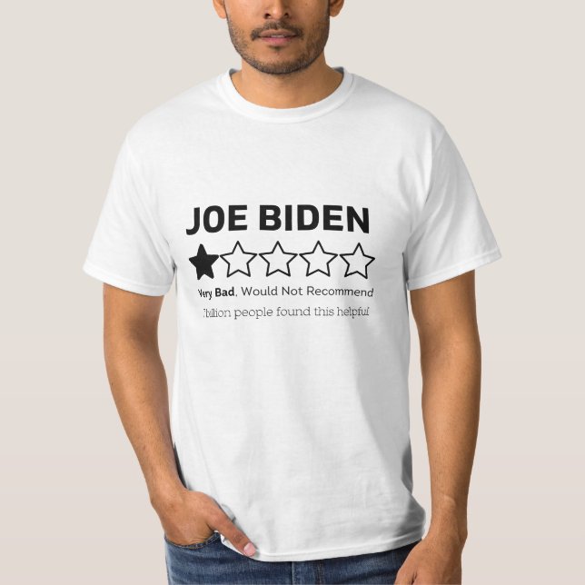 Biden Harris 1 Star Rating Review T-Shirt (Vorderseite)