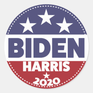 Biden Harris 2020 Button Style Runder Aufkleber