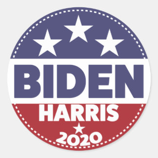 Biden Harris 2020 Button Style Runder Aufkleber