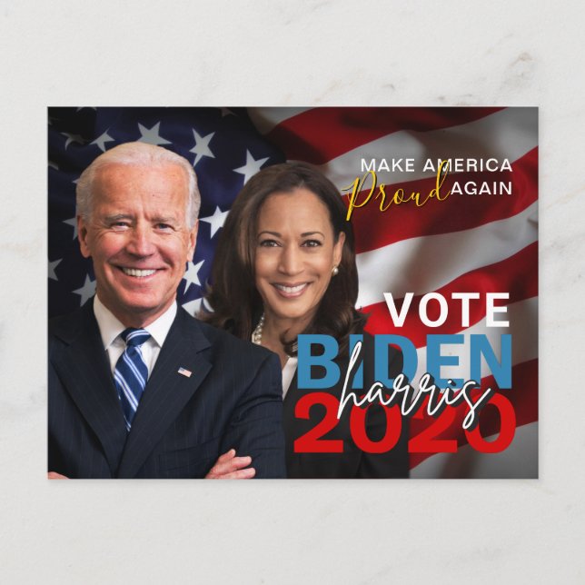Biden Harris 2020 Collector's Patriotic Foto Postkarte (Vorderseite)