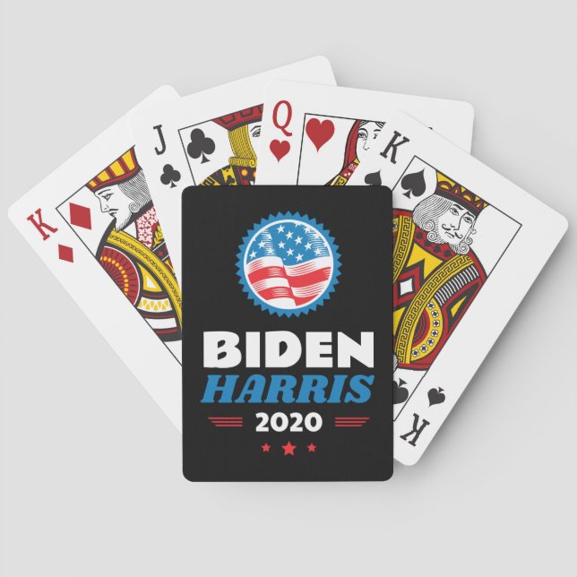Biden Harris 2020 Flag Siegel Black Spielkarten (Rückseite)