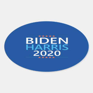 Biden Harris 2020 für Präsident Ovaler Aufkleber