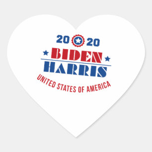 Biden Harris 2020 Herz-Aufkleber