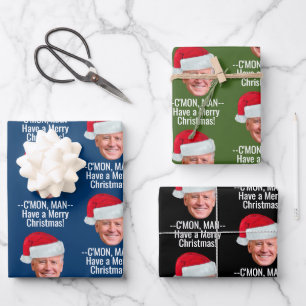 Biden Harris 2020 - Joe Weihnachtsmannmütze - C'm Geschenkpapier Set