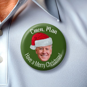 Biden Harris 2020 - Joe Weihnachtsmannmütze - C'mo Button