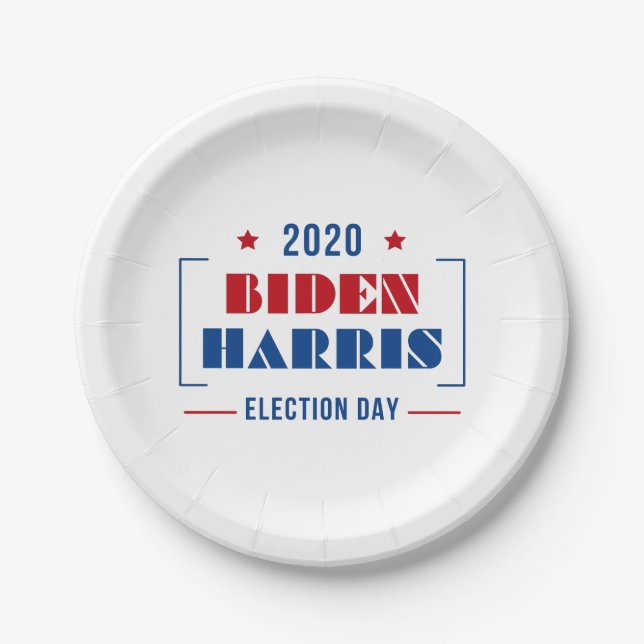 Biden Harris 2020 Pappteller (Vorderseite)