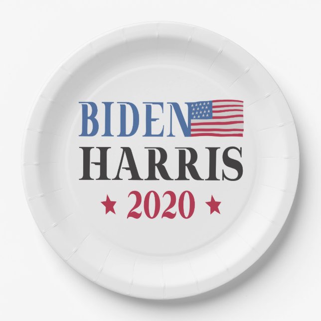 Biden Harris 2020 Pappteller (Vorderseite)