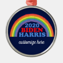 Biden Harris 2020 Rainbow Custom Christmas Keramik Ornament