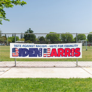 Biden Harris 2020 Votum gegen Rassismus Banner