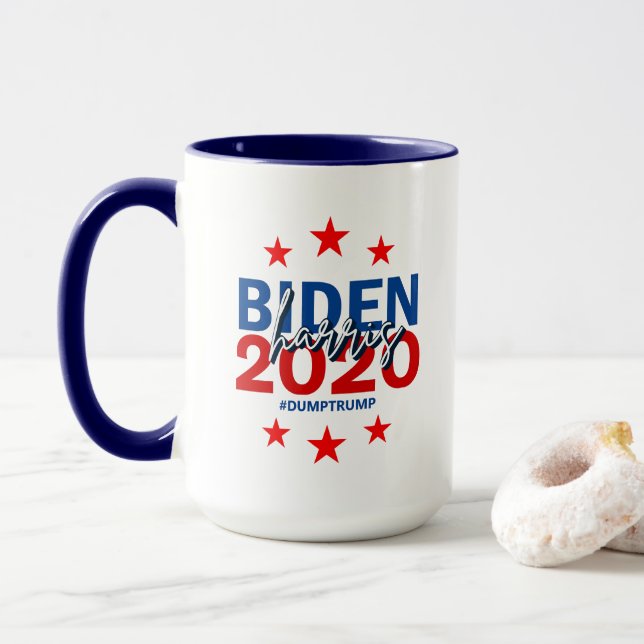 Biden Harris 2020 Wahlkampf 2-Tone Tasse (Mit Donut)