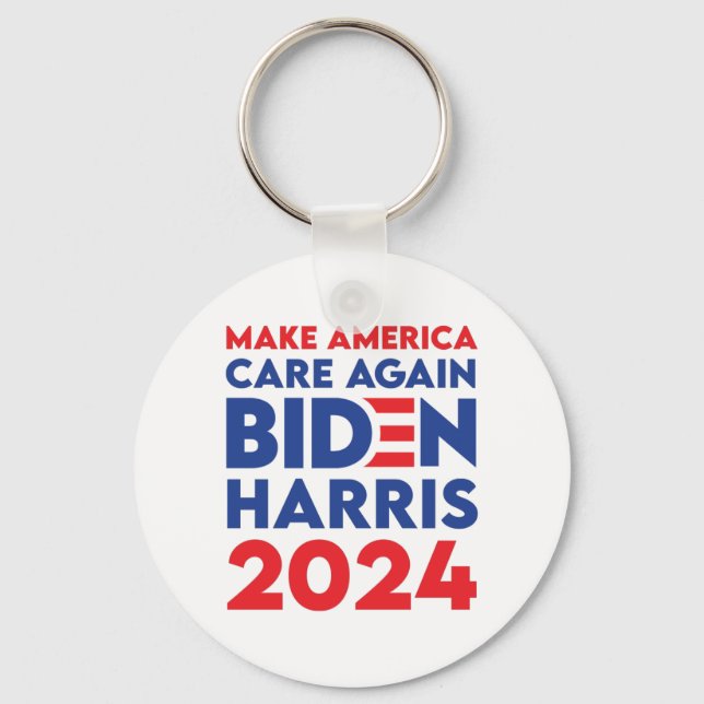 Biden / Harris - 2024 - Amerika wieder wichtig mac Schlüsselanhänger (Vorderseite)