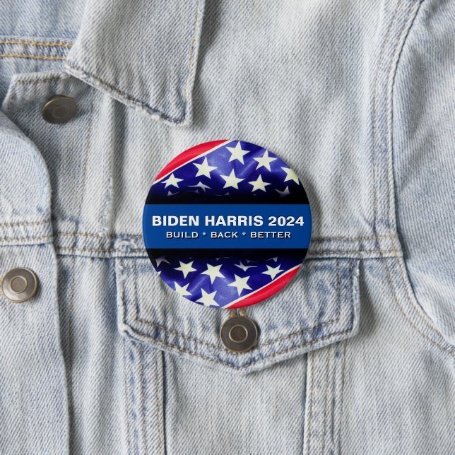 Biden Harris 2024: BESSERE RUNDSCHALTFLÄCHE WIEDER Button (Beispiel)