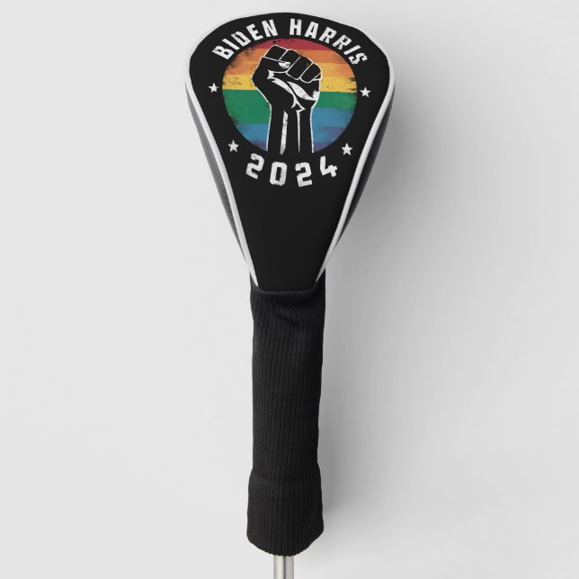 Biden Harris 2024 LGBT Rainbow Gay Pride Election Golf Headcover (Vorderseite)