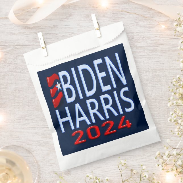Biden Harris 2024 Präsidentschaftswahl: Gefälligke Geschenktütchen (Ausgeschnitten)
