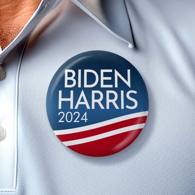 Biden Harris 2024 - Schaltfläche für modernes Well Button (Biden Harris 2024 Button - Great Campaign and Rally button for the Next Election)