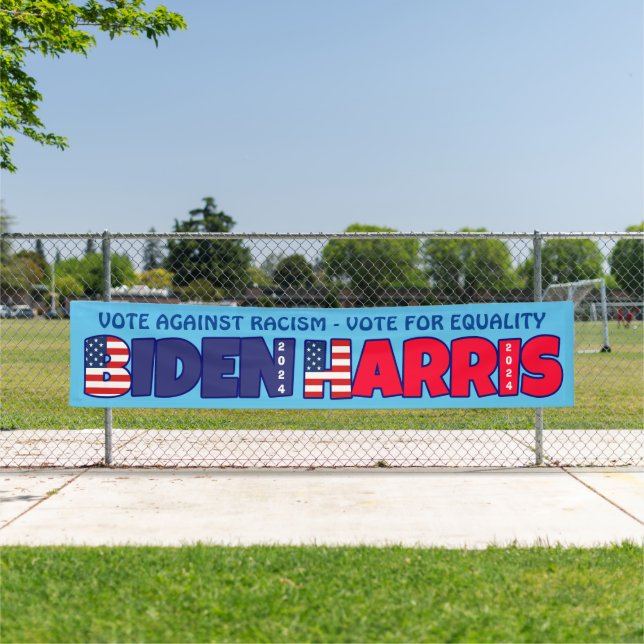 Biden Harris 2024 Votum gegen Rassismus Banner (Insitu)