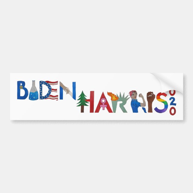 Biden Harris Autoaufkleber (Vorne)