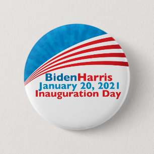 Biden Harris Einweihung Tag der amerikanischen Fla Button