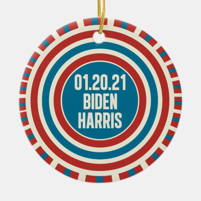 Biden Harris Einweihungstag Politischer Keepake Keramik Ornament (Vorne)