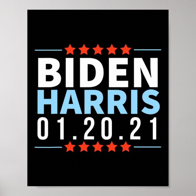 Biden Harris im Januar 2021 Wahlsieg Inaugur Poster (Vorne)
