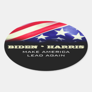 BIDEN HARRIS machen Amerika wieder führend Ovaler Aufkleber