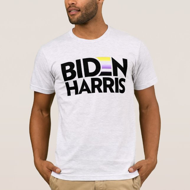 Biden Harris Nonbinary Pride T - Shirt (Vorderseite)