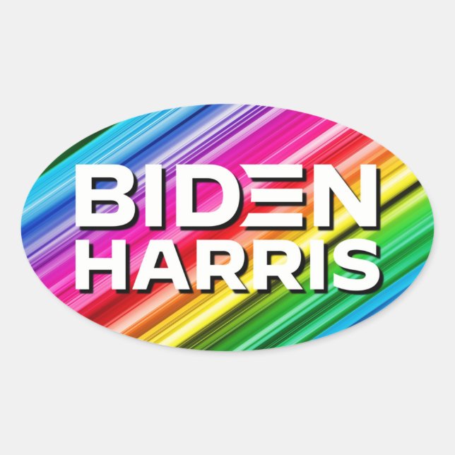 BIDEN HARRIS OVALER AUFKLEBER (Vorderseite)